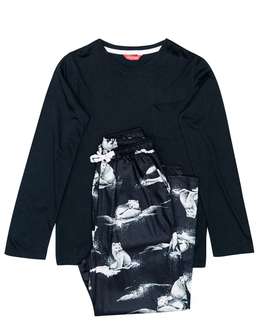 Discount Atlas Kids Unisex Jersey T-Shirt And Artic Fox Print Pyjama Set Kids Kids Unisex Pyjamas