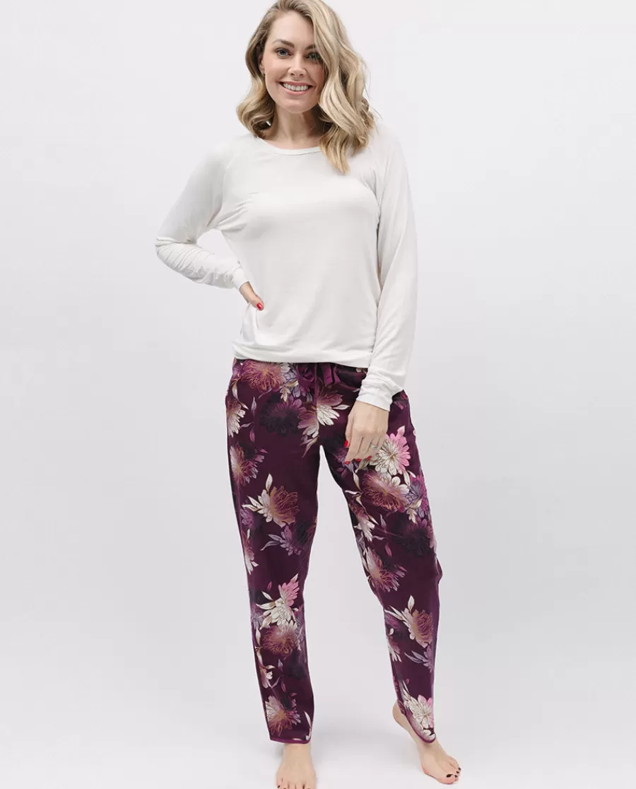 Store Eve Slouch Jersey Top And Floral Print Pyjama Set Women Pyjama Sets