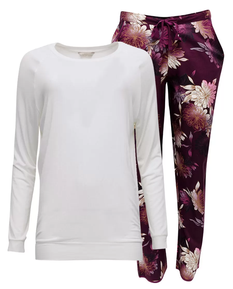 Store Eve Slouch Jersey Top And Floral Print Pyjama Set Women Pyjama Sets