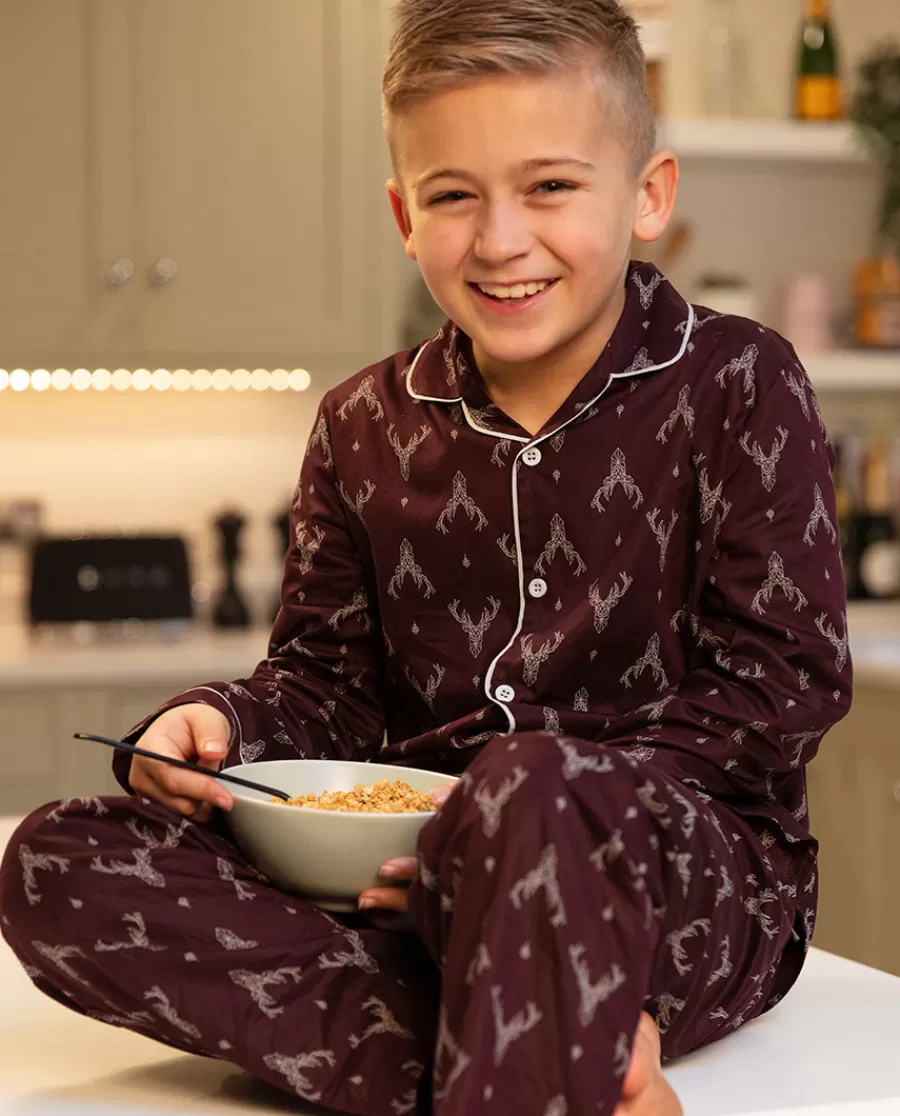 Outlet Spencer Boys Stag Print Pyjama Set Kids Boys Pyjamas
