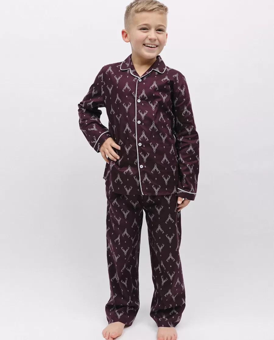 Outlet Spencer Boys Stag Print Pyjama Set Kids Boys Pyjamas