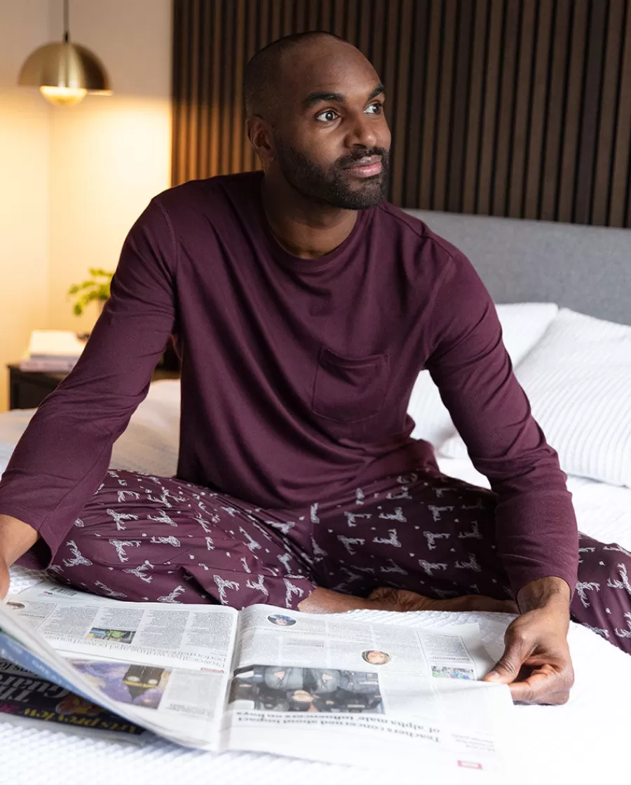 Cheap Spencer Stag Print Pyjama Bottoms Men Pyjama Bottoms