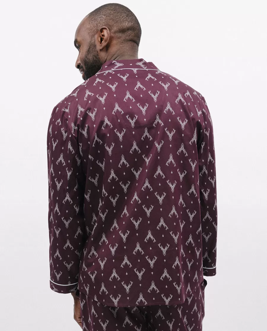 Outlet Spencer Stag Print Pyjama Top Men Pyjama Tops