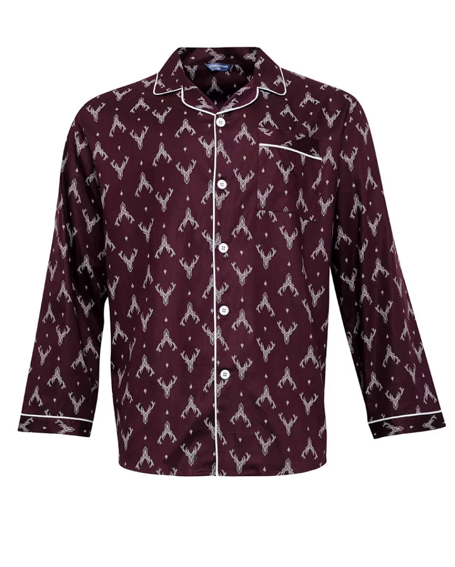 Outlet Spencer Stag Print Pyjama Top Men Pyjama Tops