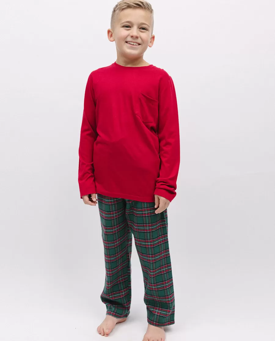 Store Whistler Kids Unisex Jersey T-Shirt And Super Cosy Check Pyjama Set Kids Kids Unisex Pyjamas