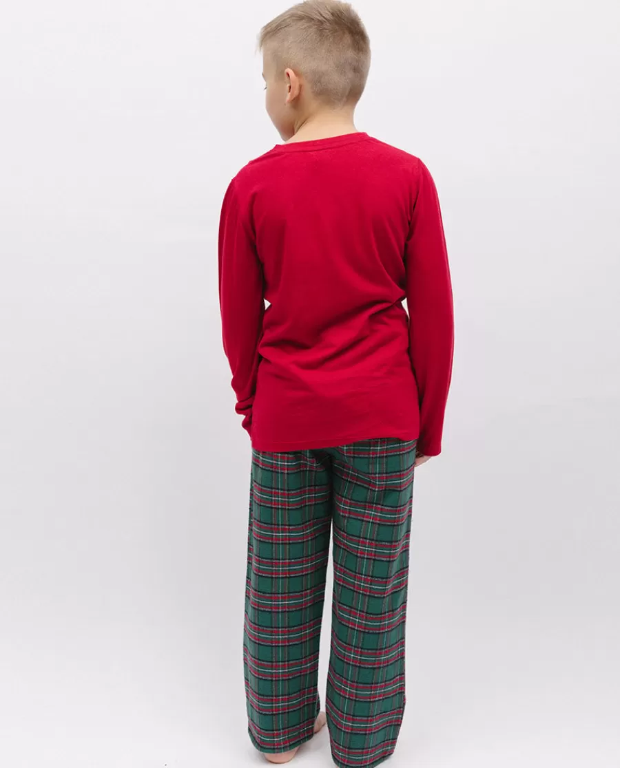 Store Whistler Kids Unisex Jersey T-Shirt And Super Cosy Check Pyjama Set Kids Kids Unisex Pyjamas